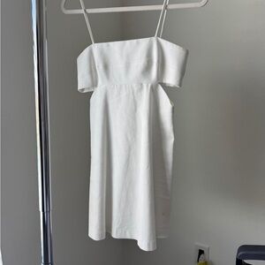 Zara White Strapless Dress